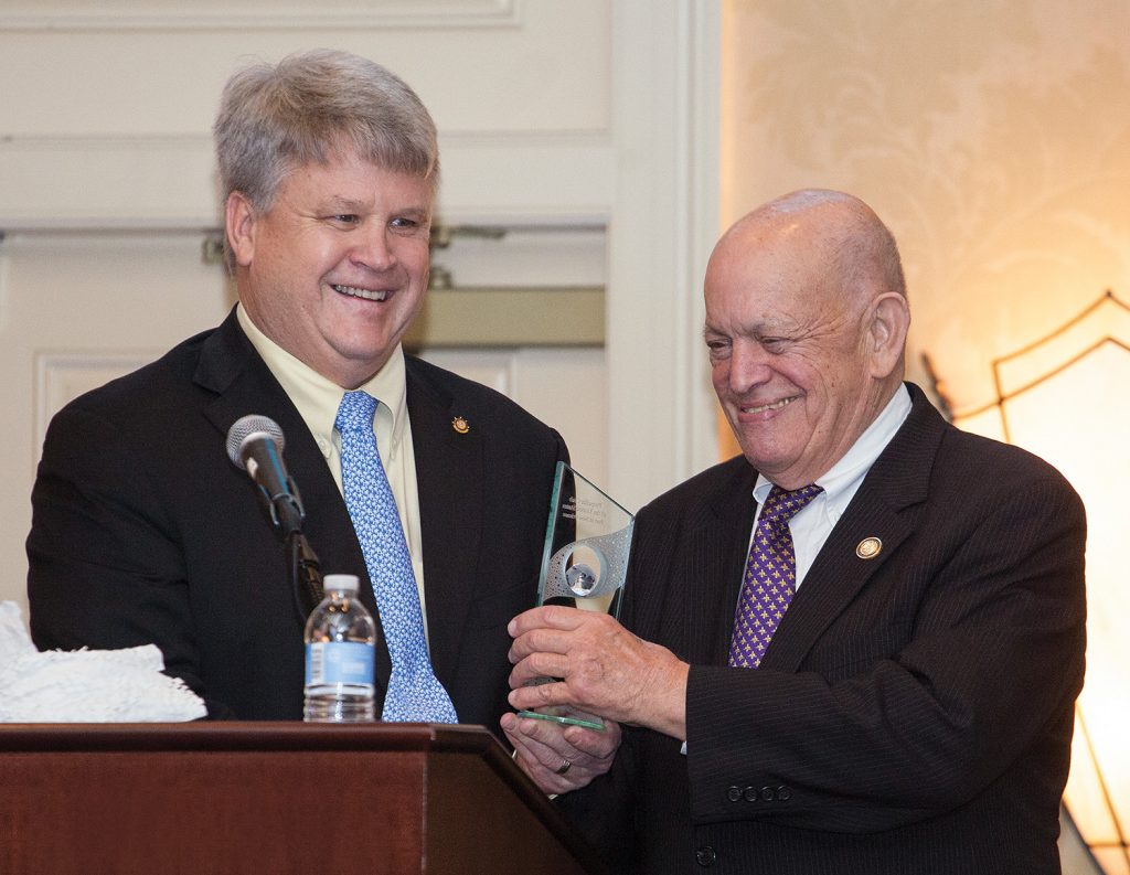 Rusty Barkerding honored by New Orleans Propeller Club