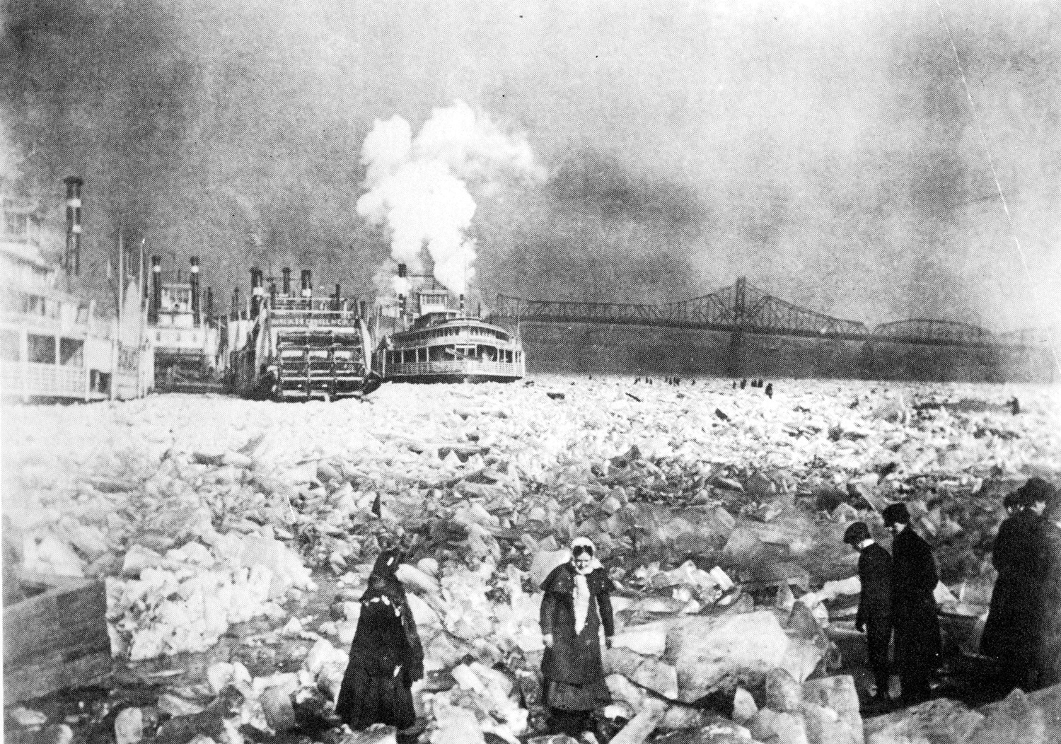 1918 Cincinnati Ohio River ice