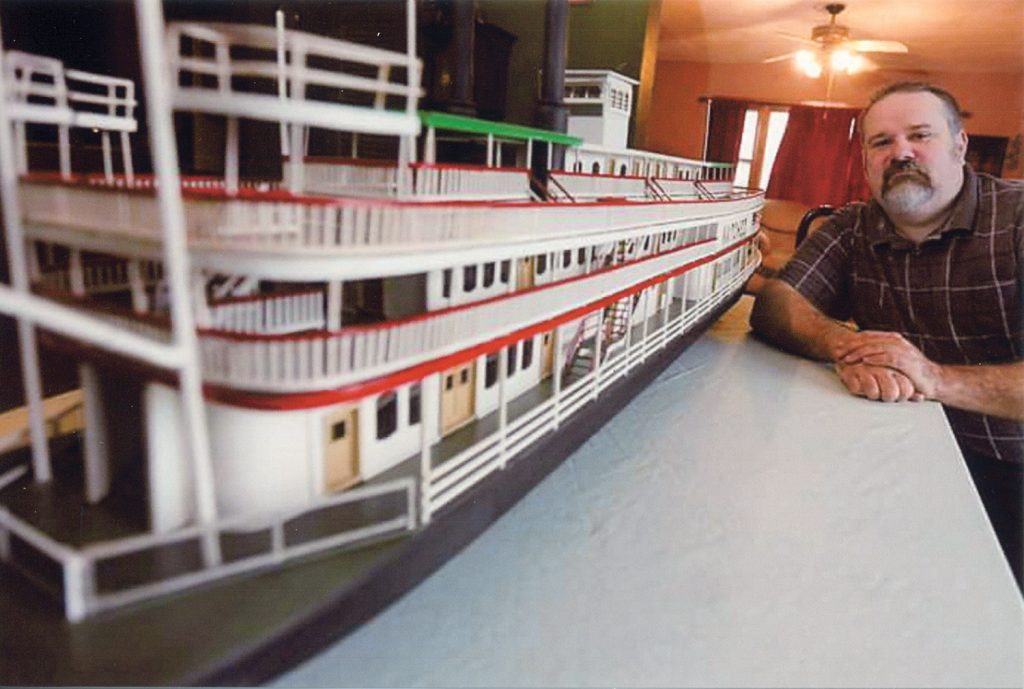 John Hand with Natchez model.