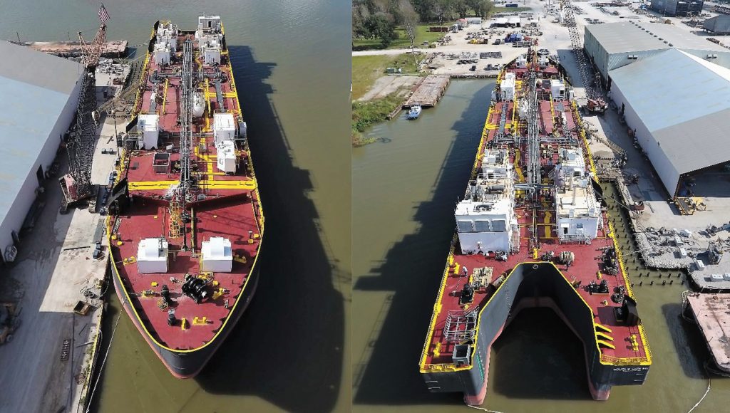 The 80,000-barrel barge was designed by Bristol Harbor Group.