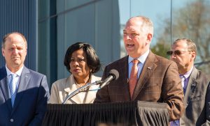 Louisiana Gov. John Bel Edwards speaks at grand opening ceremony.