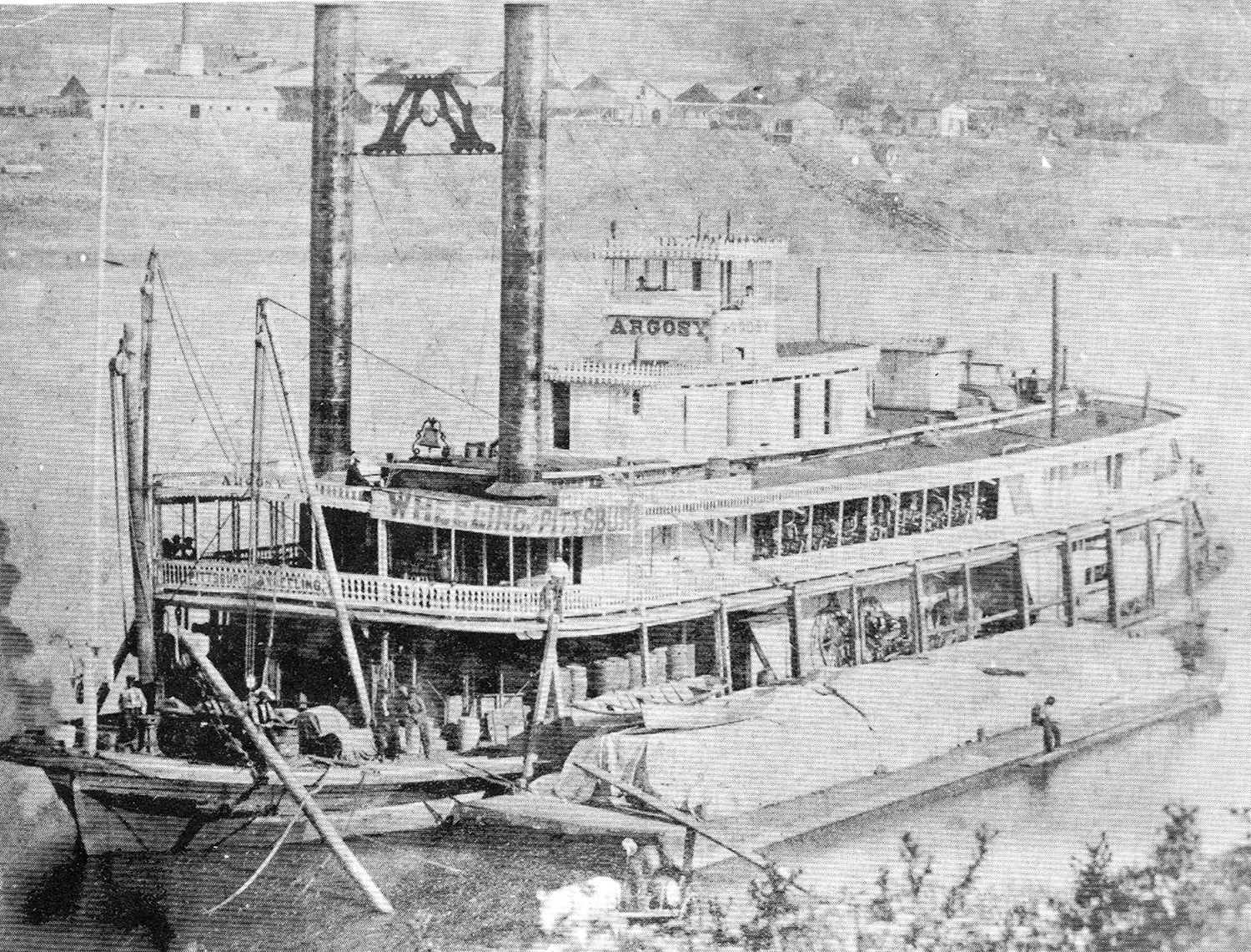 The Argosy No. 3 at an Ohio River landing in 1871.