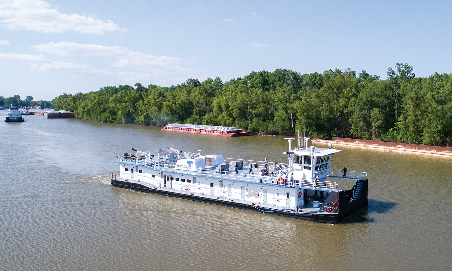 Terral RiverService Christens Mary Elizabeth Gattle