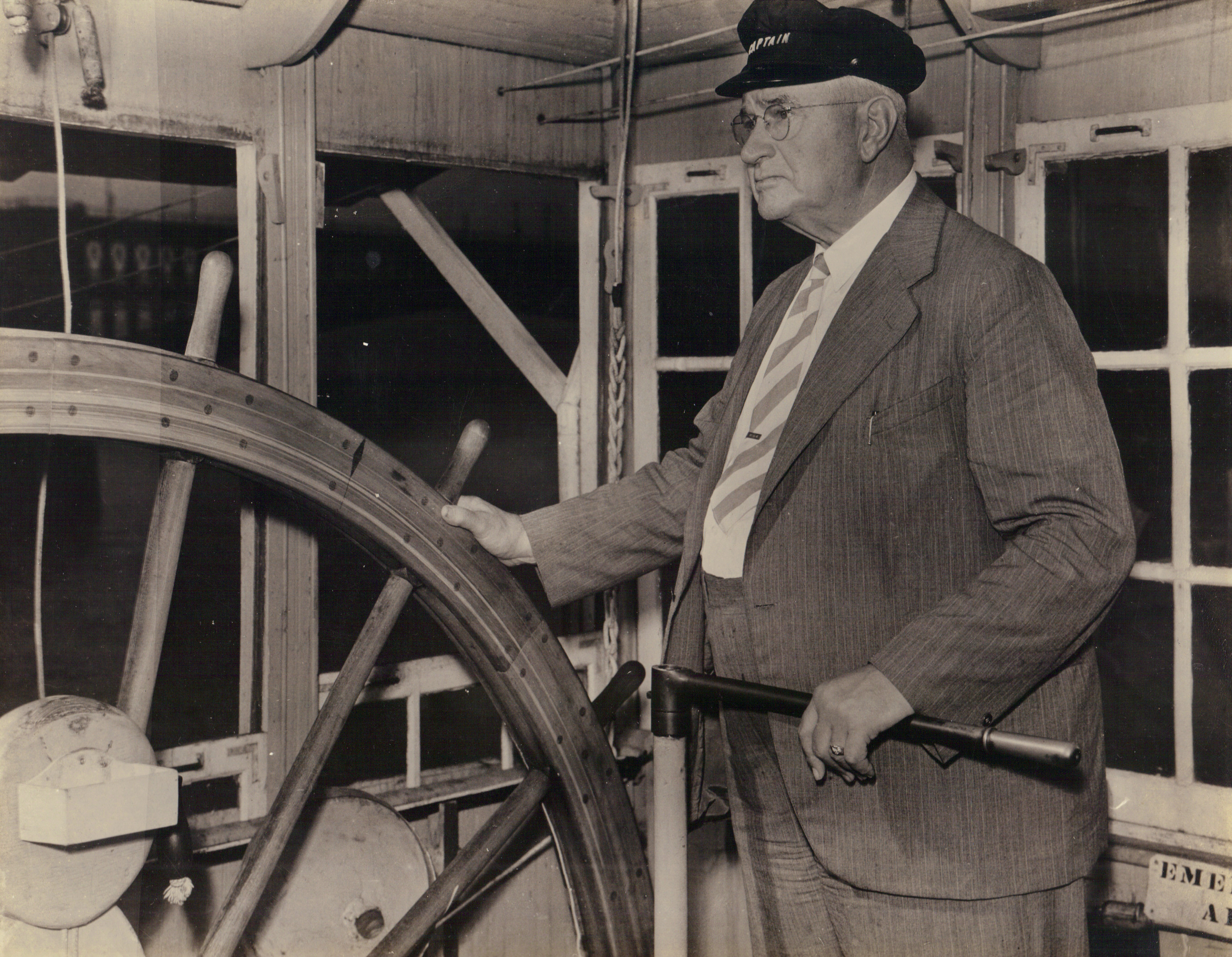 Capt. Buck on Golden Eagle in 1945.