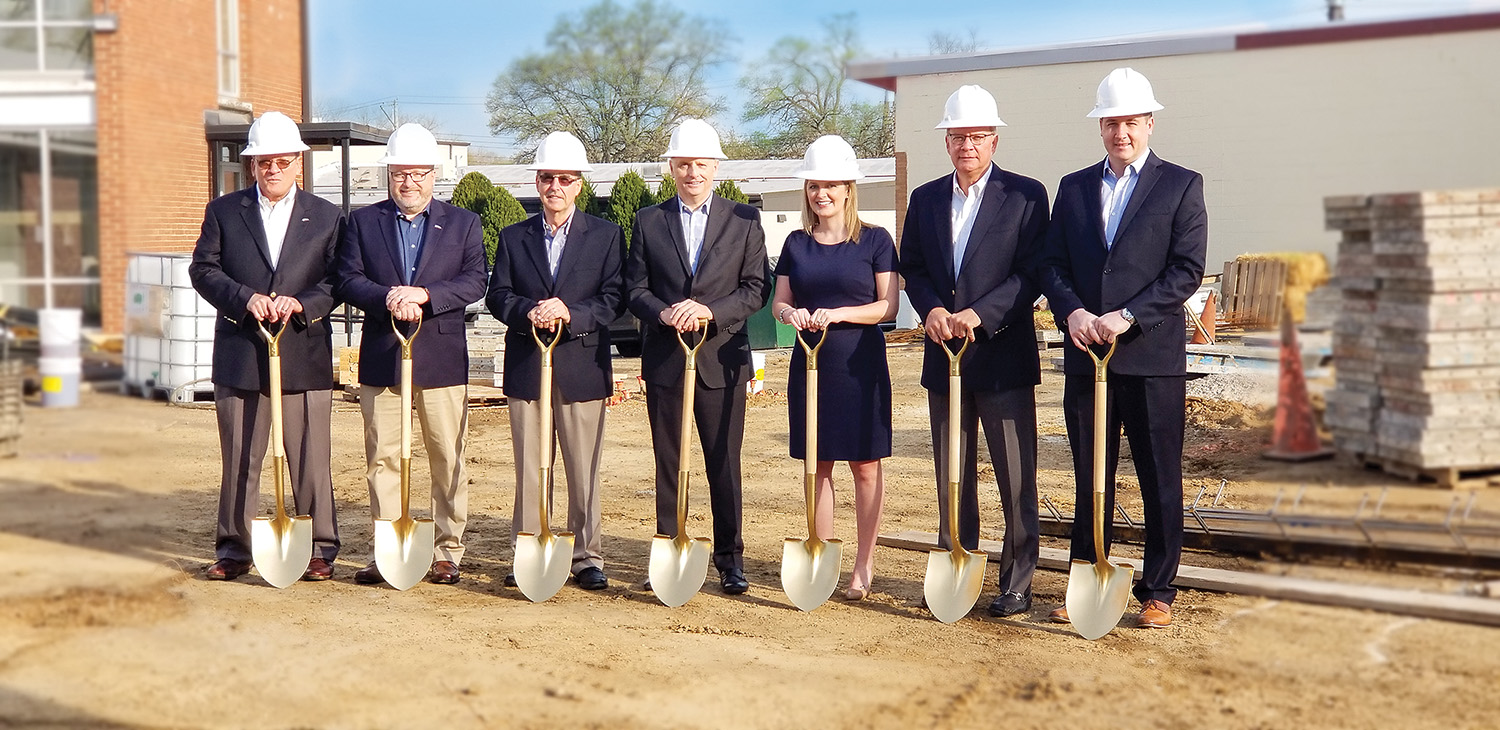 Carboline officials break ground on construction of a new full-scale passive fire protection testing facility. The center will be complete by the end of the year.