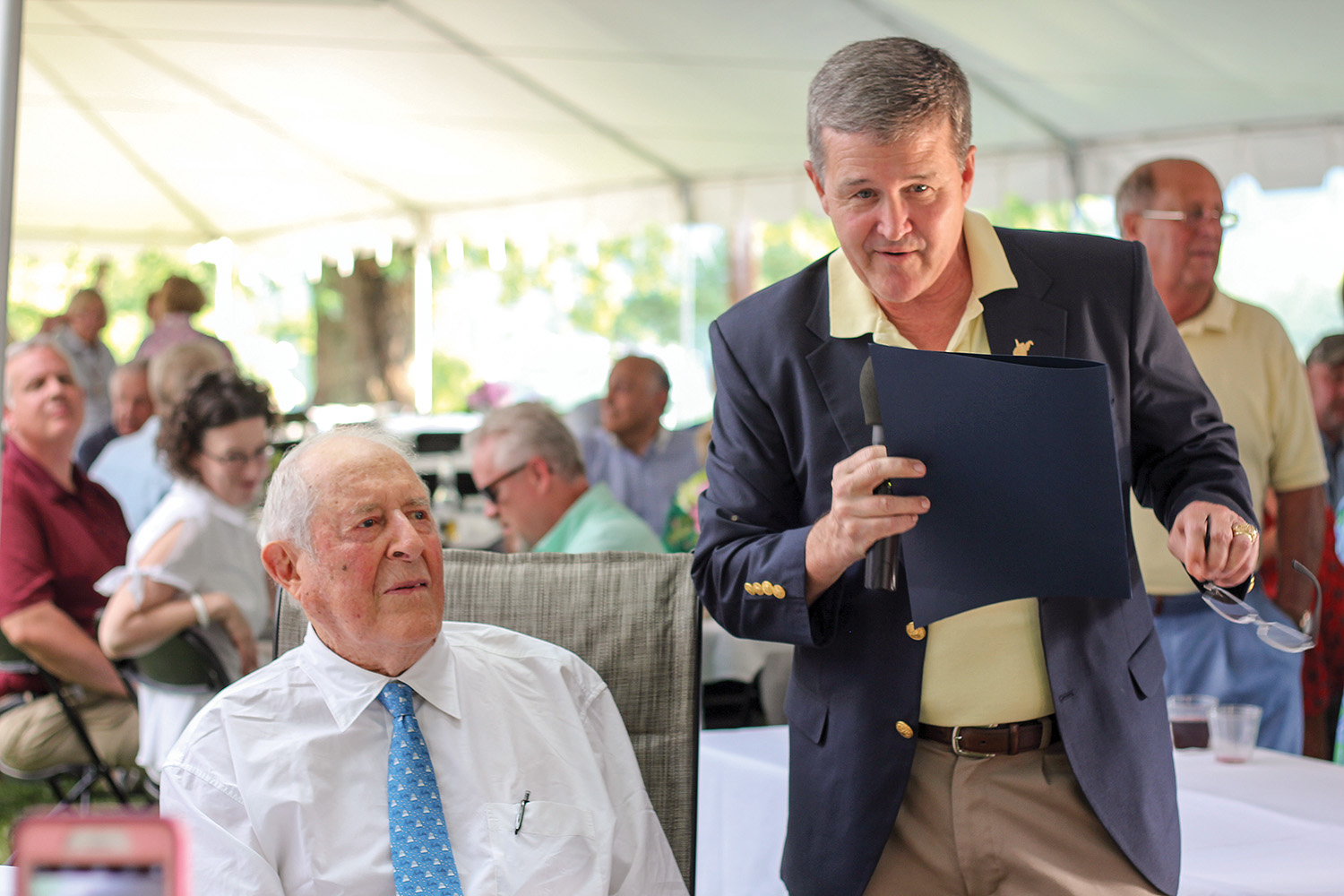 Charlie Jones with West Virginia Secretary of State Mac Warner.