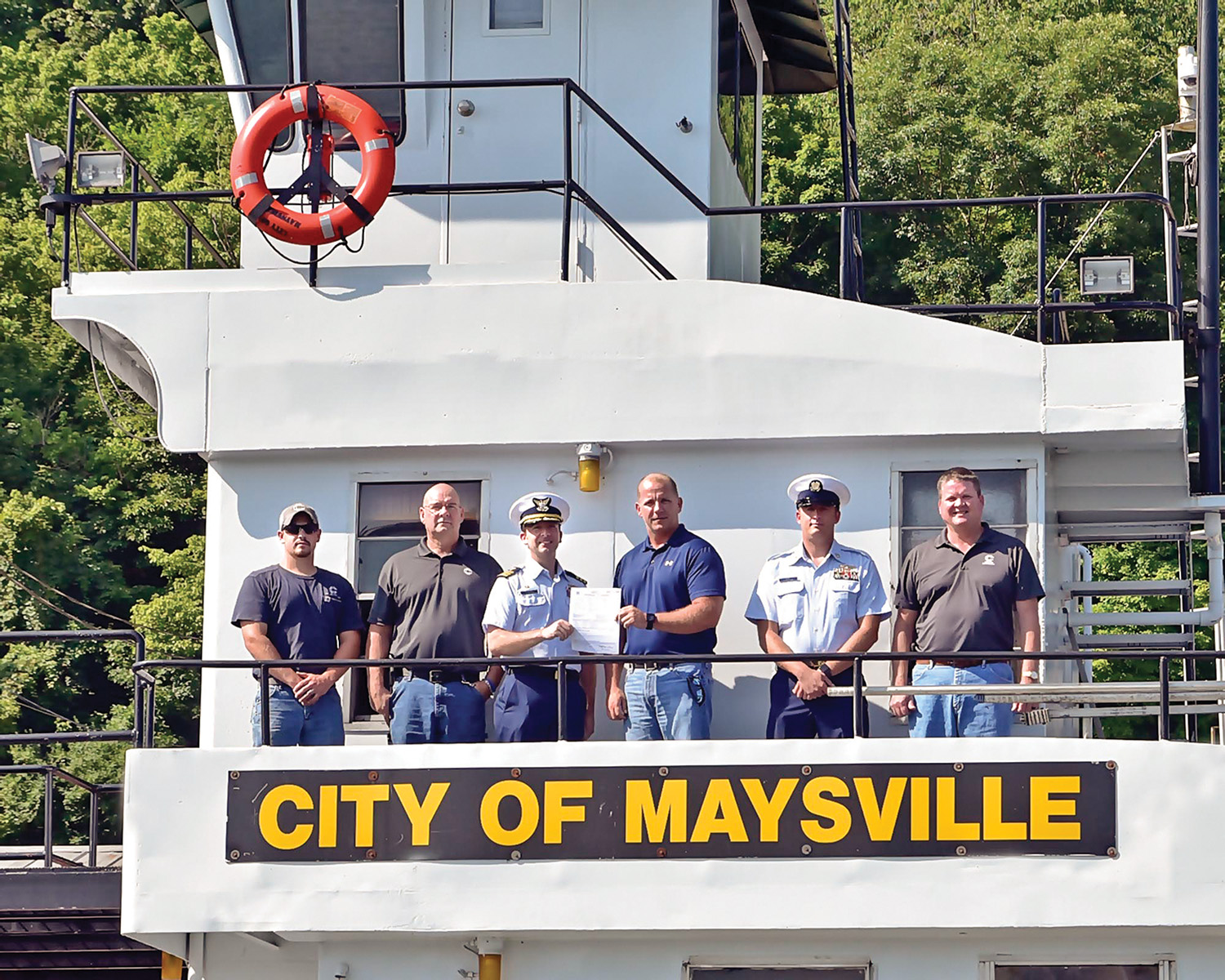 The mv. City of Maysville was the second Crounse vessel to receive a COI. (photo courtesy of the Towing Vessel Inspection Bureau)