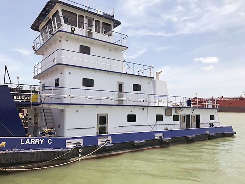 The mv. Larry C was built at John Bludworth Shipyard. (Photo courtesy of Enterprise Marine Services)