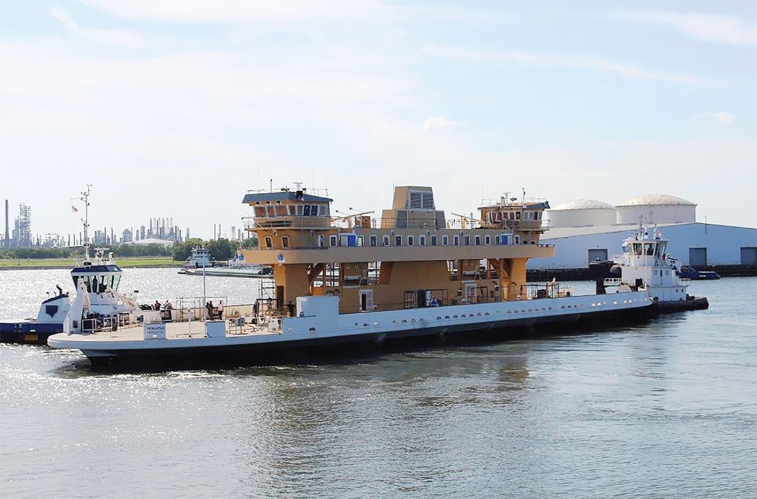 The mv. Powhatan was designed and constructed by VT Halter Marine for the Virginia Department of Transportation. (Photo courtesy of VT Halter Marine Inc.)