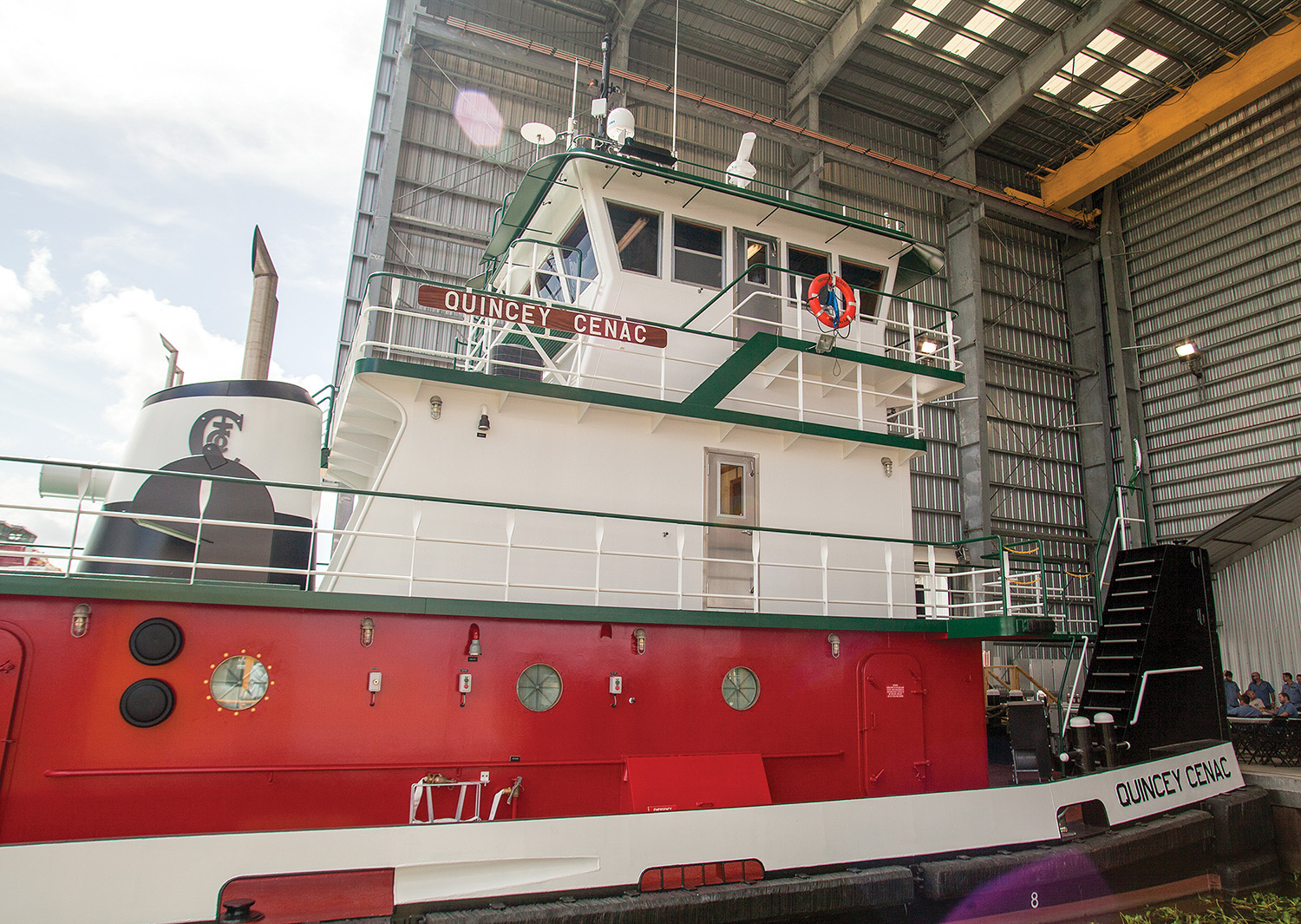 Cenac Christens New Towboat, Donates Spud Barge