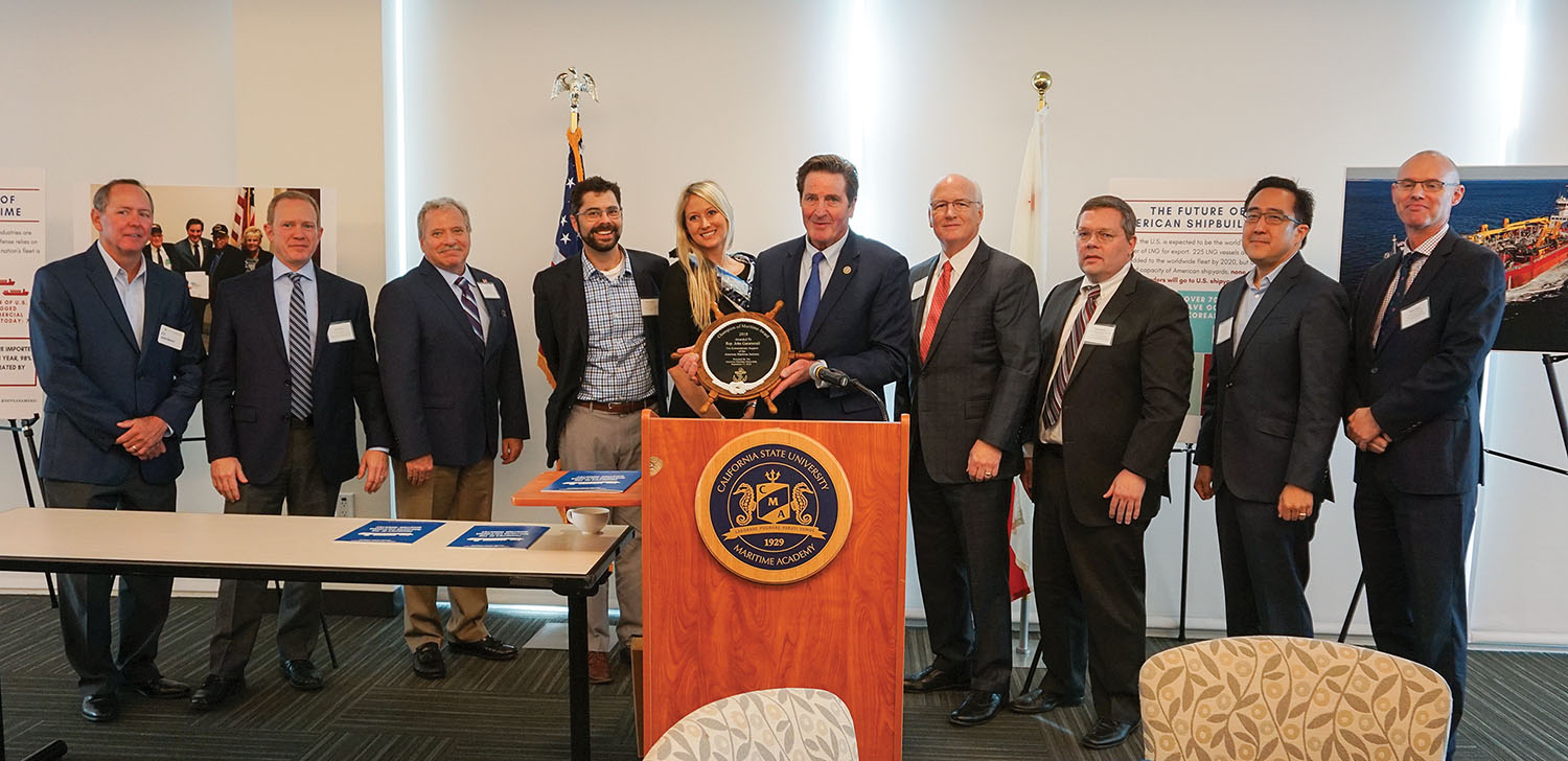 The American Maritime Partnership recognized U.S. Rep. John Garamendi (D-Calif.) with the 2018 “Champion of Maritime” award on September 17.