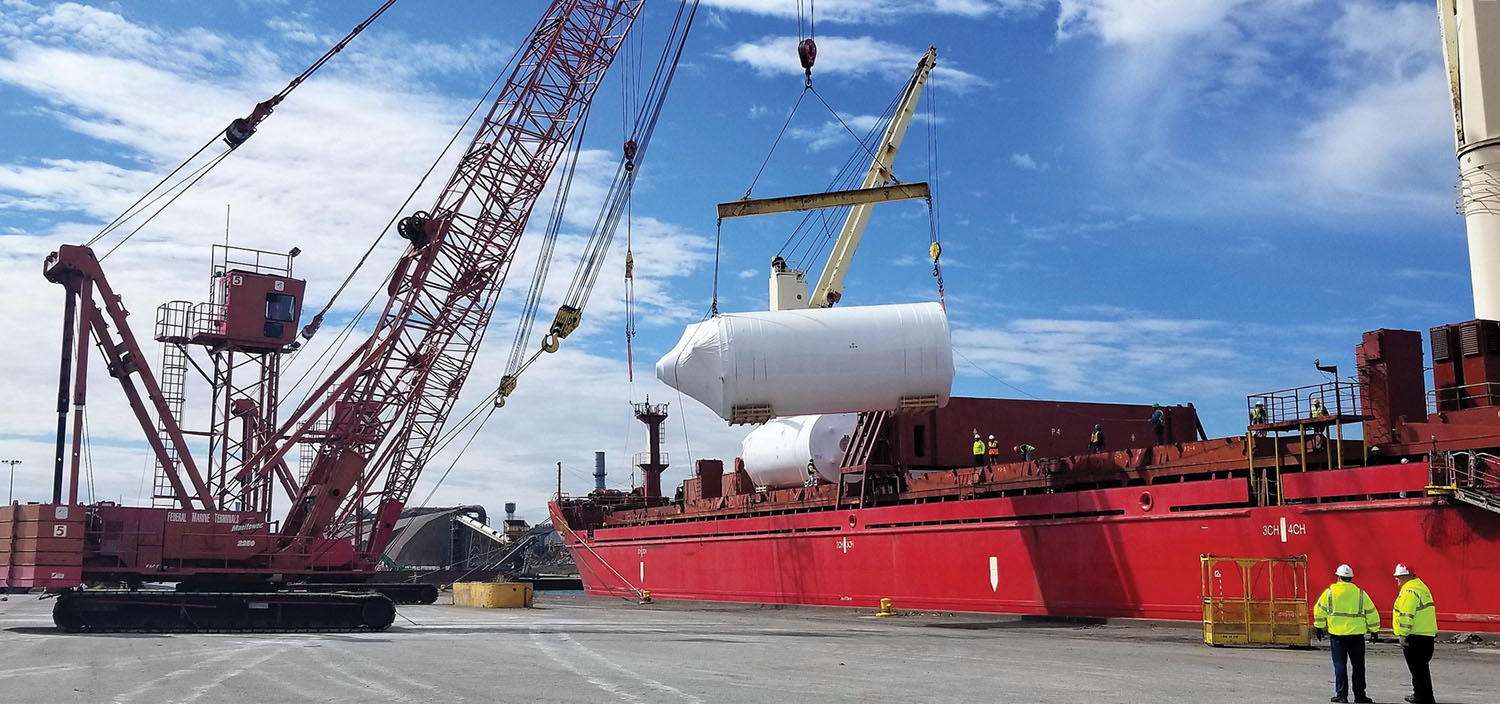 Large Brewery Tanks Arrive At Port Of Indiana-Burns Harbor