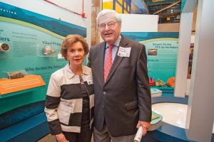  Susan Jones Gundlach and Jimmy Gundlach represented the Eugenie and Joseph Jones Family Foundation at the opening reception. Susan Jones Gundlach’s father, Joseph, founded Canal Barge Company and the Jones Walker law firm. 