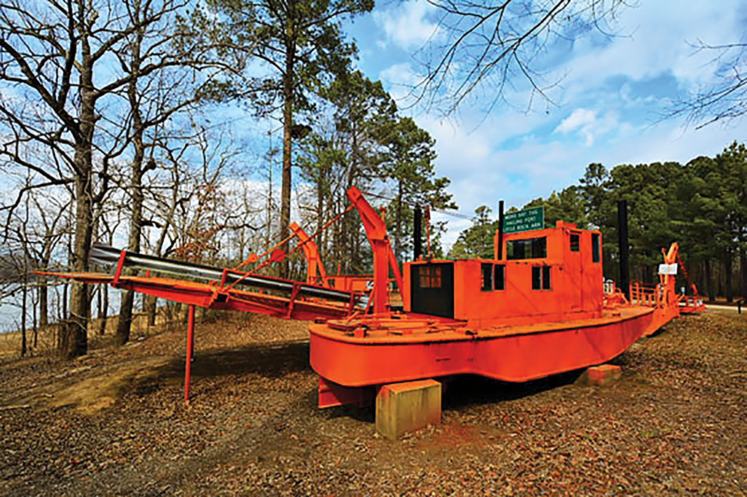 The Moro Bay Ferry towboat, on display in Moro Bay State Park, Ark.