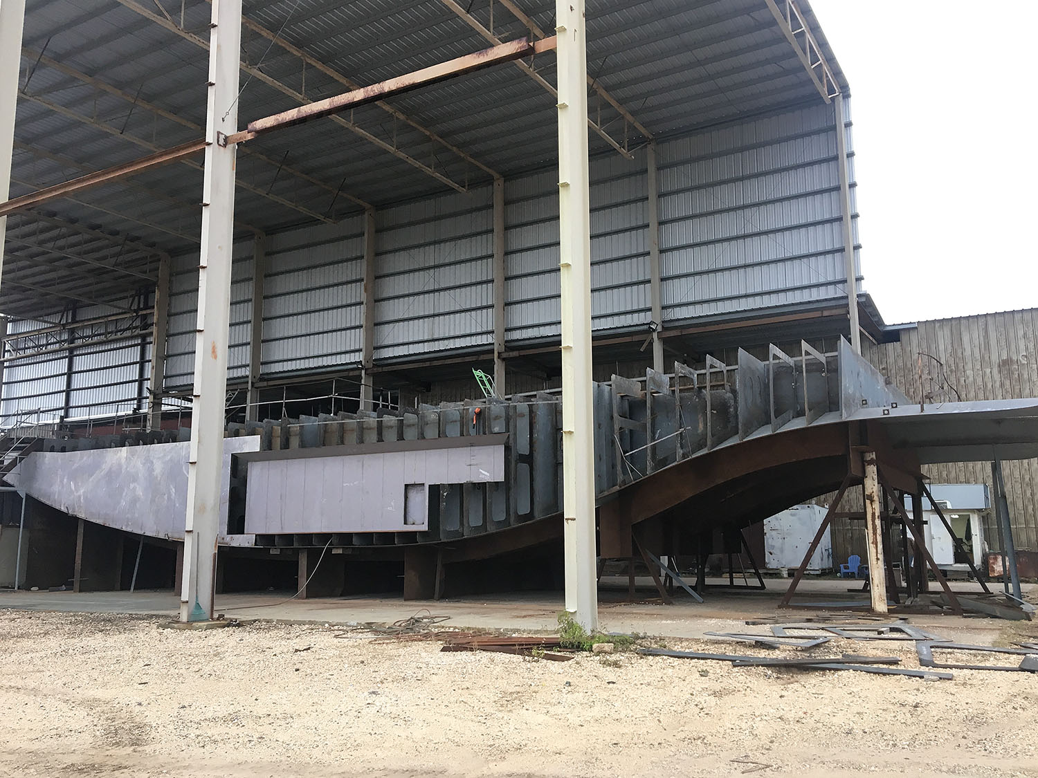 3,200 hp. towboat under construction for Florida Marine at Steiner Shipyard. (Photo courtesy of Steiner Shipyard)