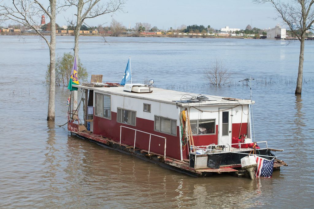 The Shameless, moored at Algiers Point. (Photo by Frank McCormack)