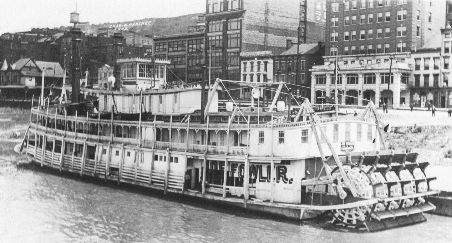 Caption for top photo: The Joe Fowler at a landing. (Keith Norrington collection)