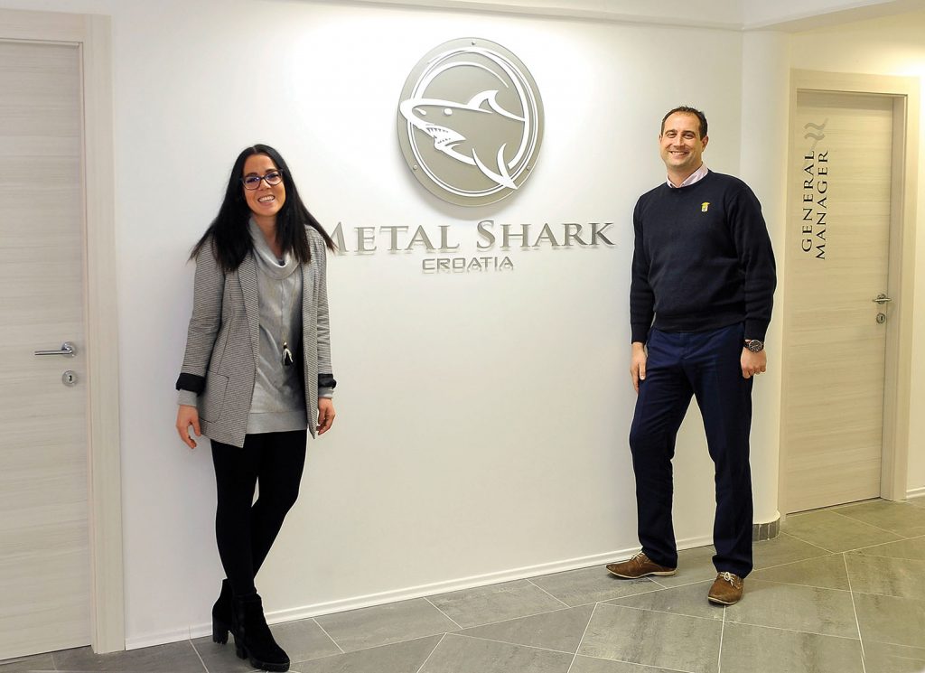 Managing Director Teuta Duletic (left) and Technical Manager Drazen Debelic at Metal Shark Croatia. (Photo courtesy of Metal Shark)