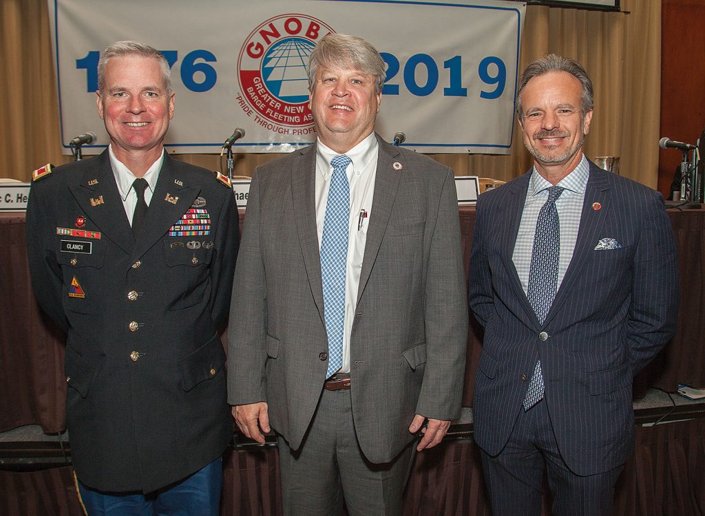 From left, Col. Michael Clancy, Sean Duffy and Marc Hebert. (Photo by Frank McCormack)