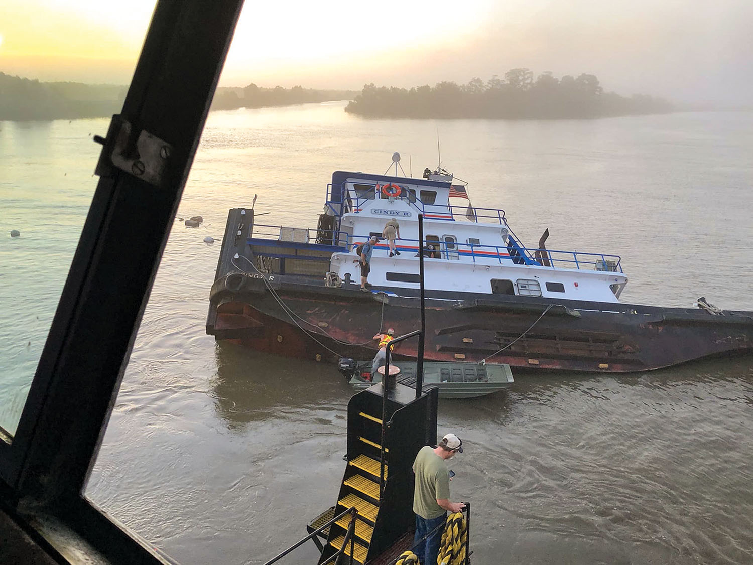 The towboat Cindy R sank on the morning of May 2. (Photo by Robert Edwards)