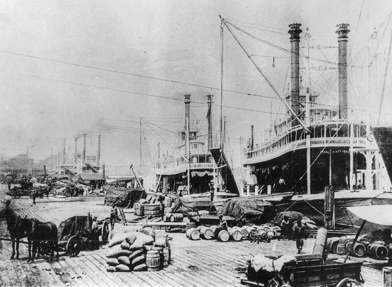 The New Orleans waterfront in 1892. (Keith Norrington collection)