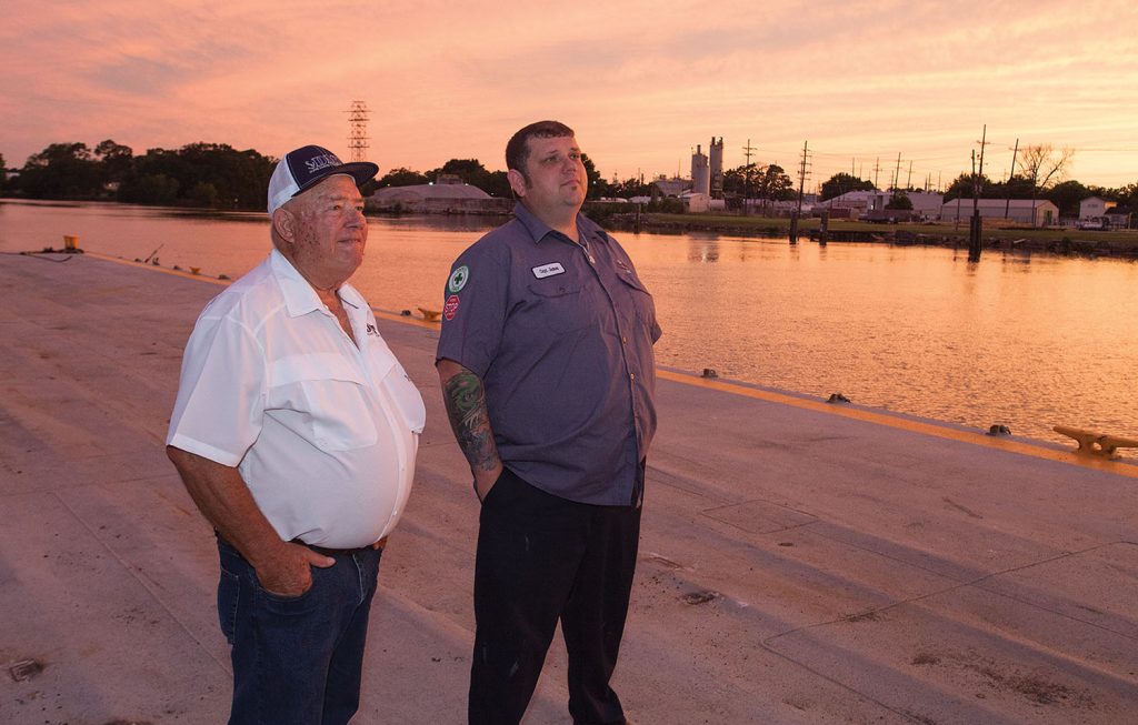 Everard Dupre and Capt. James “Tub” Davis. (Photo by Frank McCormack)