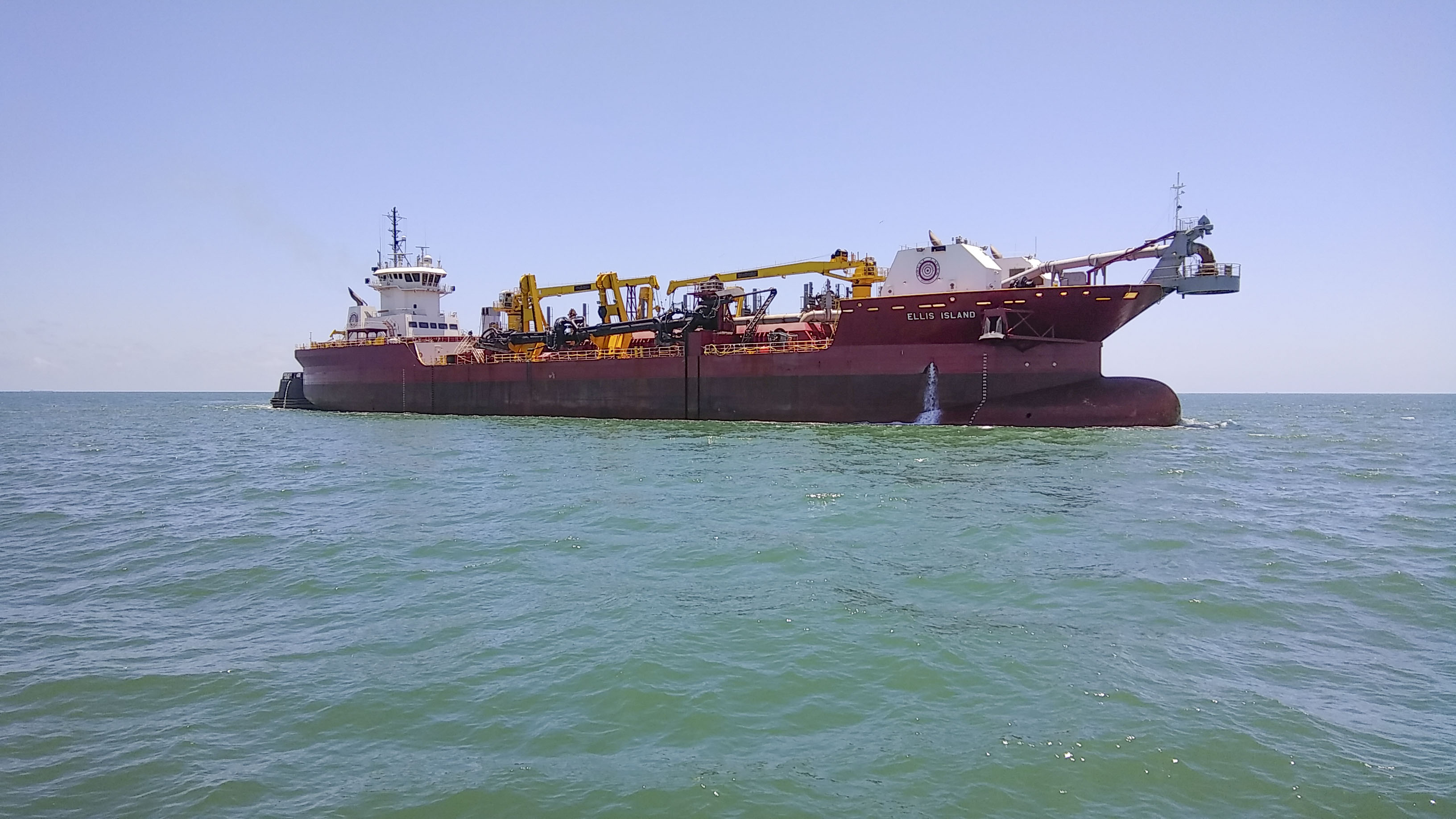 The Great Lakes Dredge & Dock Company dredge Ellis Island is currently working on the channel improvement project. (Photo courtesy of Great Lakes Dredge & Dock Company)