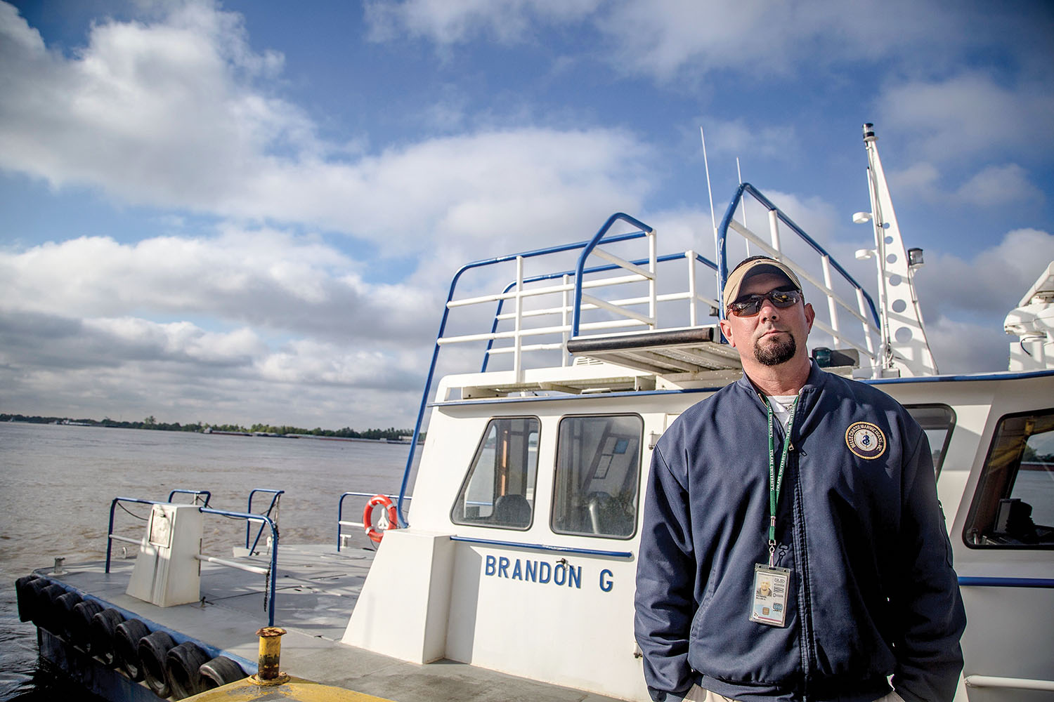 Dillon Entrekin, port engineer at Louisiana’s Belle Chasse Marine Transportation.