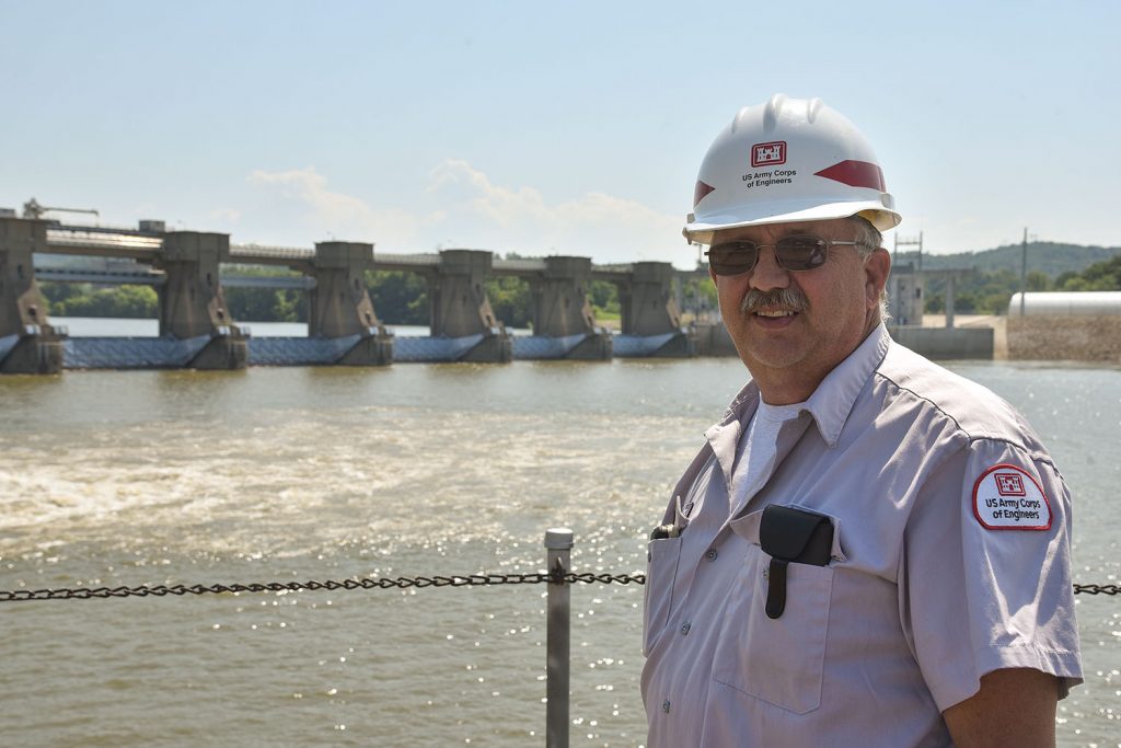 Billy Collins says he will retire at the end of August from his job as lockmaster at Willow Island Locks and Dam and concentrate on his farms in Athens County, Ohio. (Photo by Jim Ross)