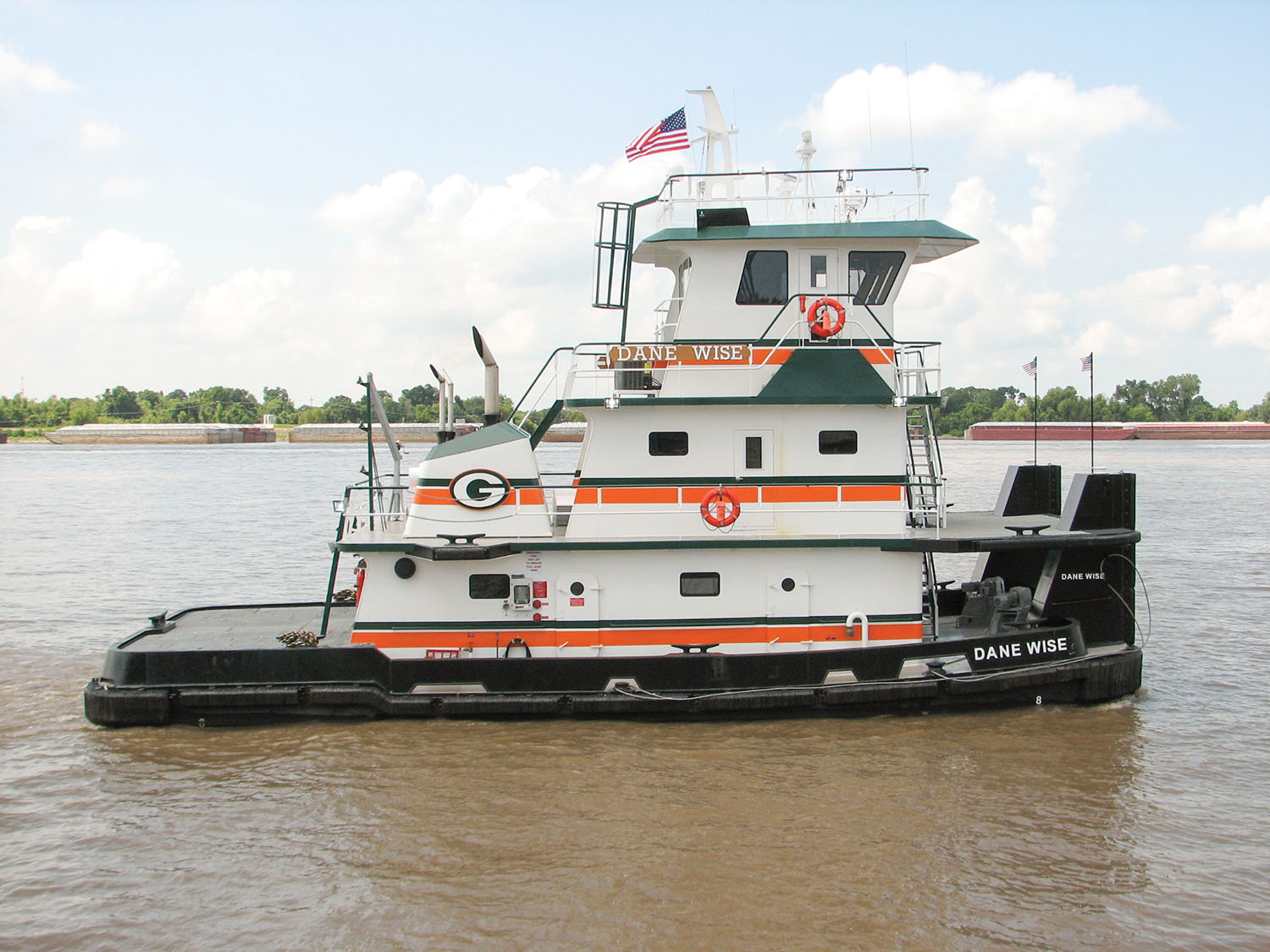 The new boat will resemble the mv. Dane Wise, shown in this 2014 photo, only it will be a foot shorter and a foot narrower.