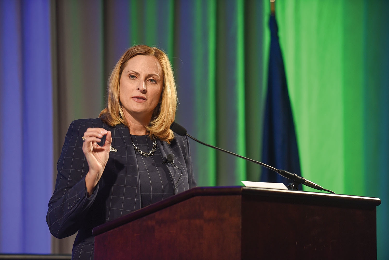 Brandy Christian, president and CEO of the Port of New Orleans, delivers her annual State of the Port address September 11. (Photo courtesy of Port of New Orleans)