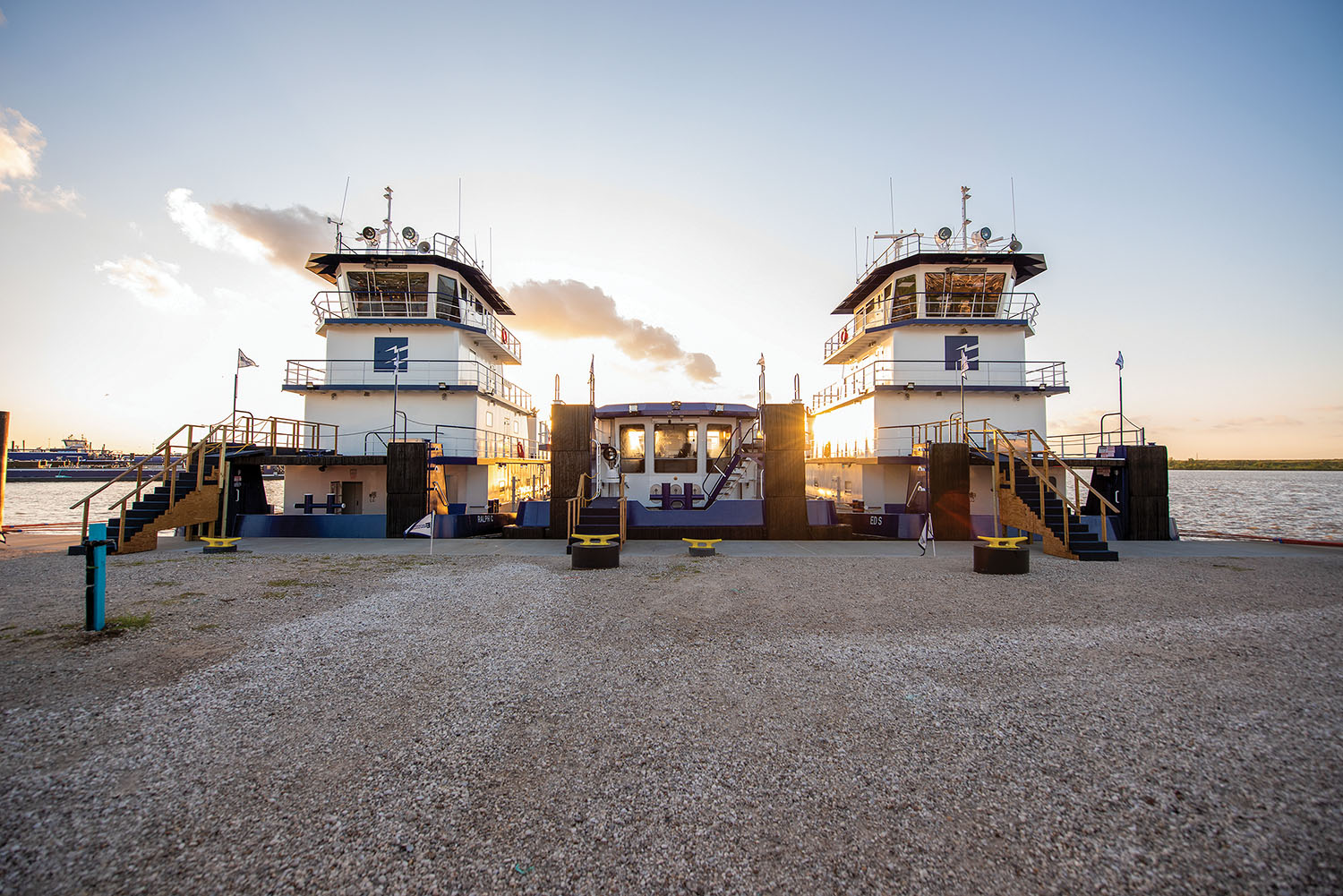 The three new boats in Enterprise Marine Products’ fleet are, from left, the Ralph C, Lee W and Ed S. (Photo by Enterprise Marine Services)