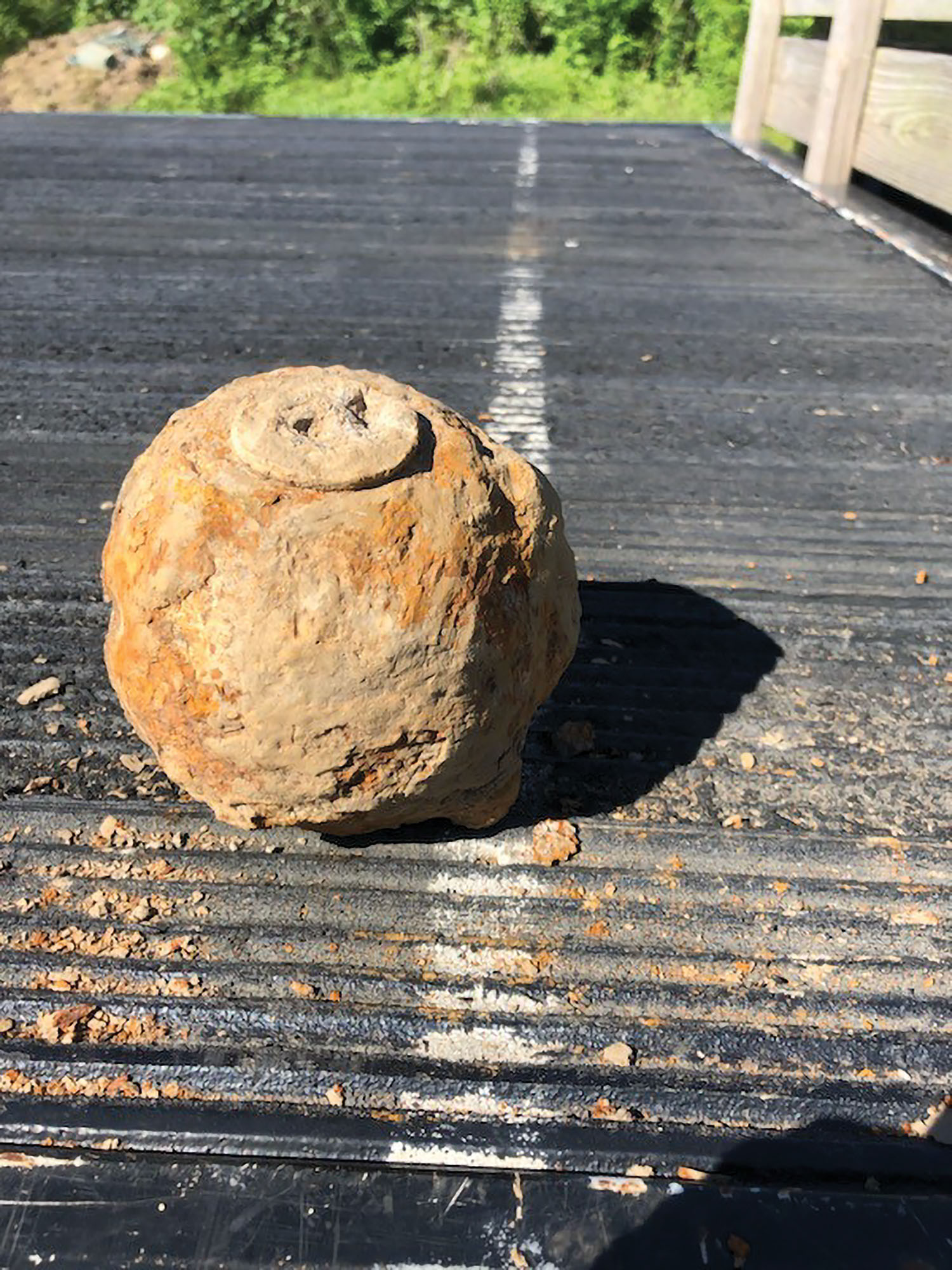 12-pound Bormann artillery shell dates back to Civil War.