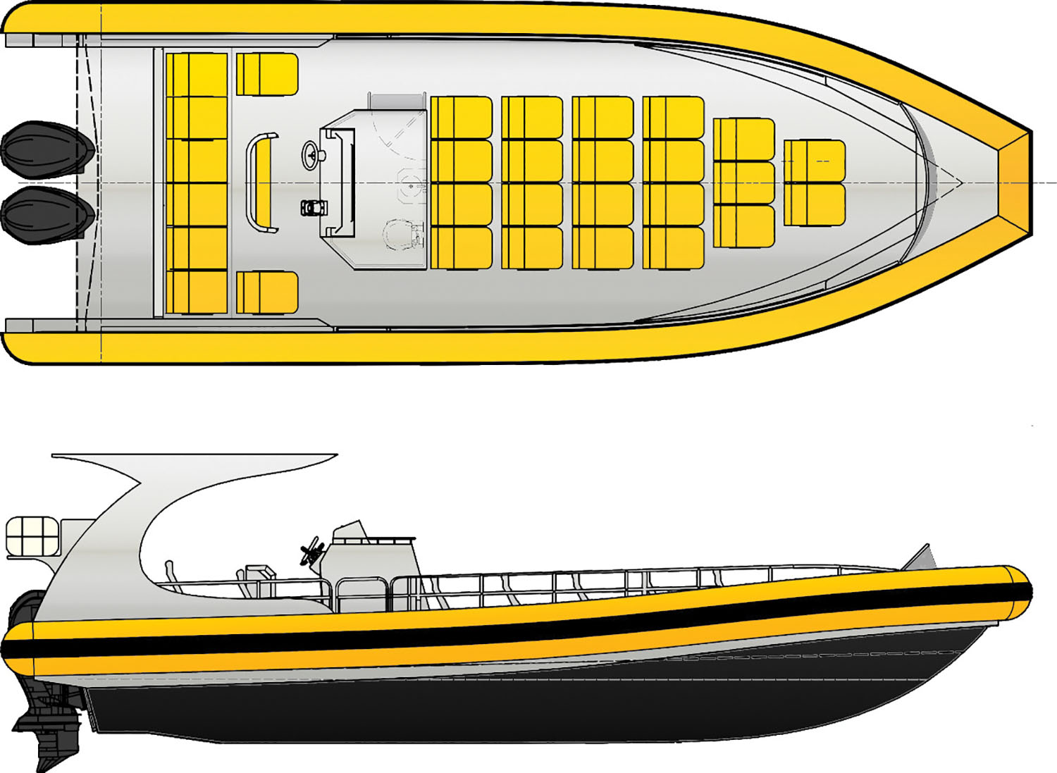 The 37-foot monohull vessel is under construction at Armstrong Marine. (drawings courtesy of Armstrong Marine)