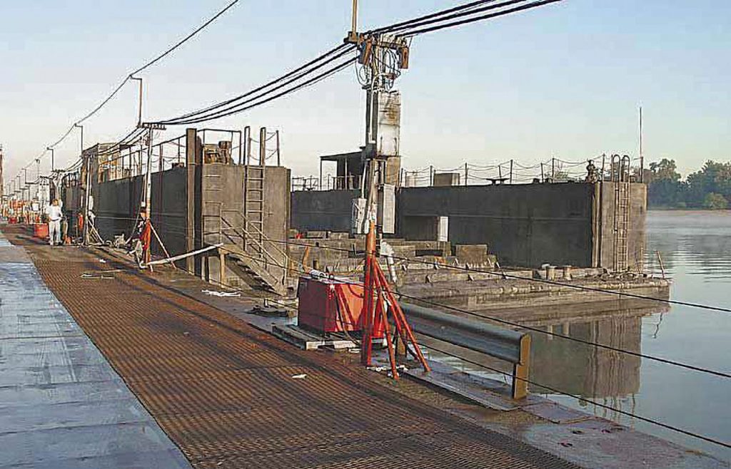 The U.S. Army Corps of Engineers plans to replace one of these 400-ton dry docks at the Ensley Engineer Yard in Memphis, Tenn., with a new, 1,600-to 2,000-ton dry dock. Construction is expected to be complete by February 2022. (Photo courtesy of the Memphis Engineer District)