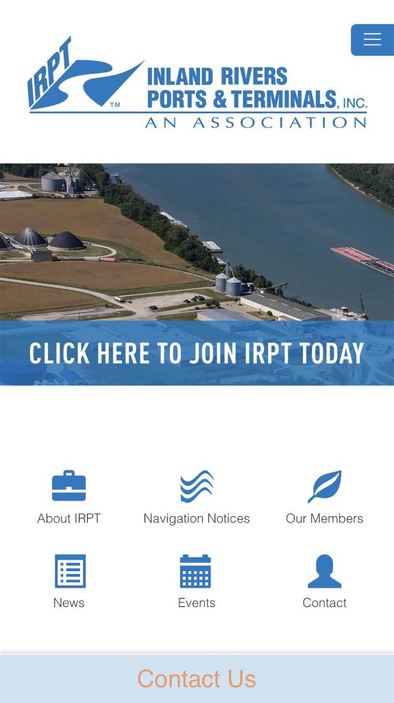 Screenshot of new IRPT app.