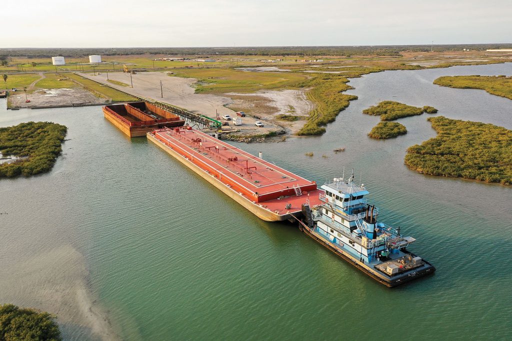 Formed in 2016 at Rockport, Texas, the new facility has already handled more than 110,000 tons of cargo. (Photo courtesy of Rockport Terminals)