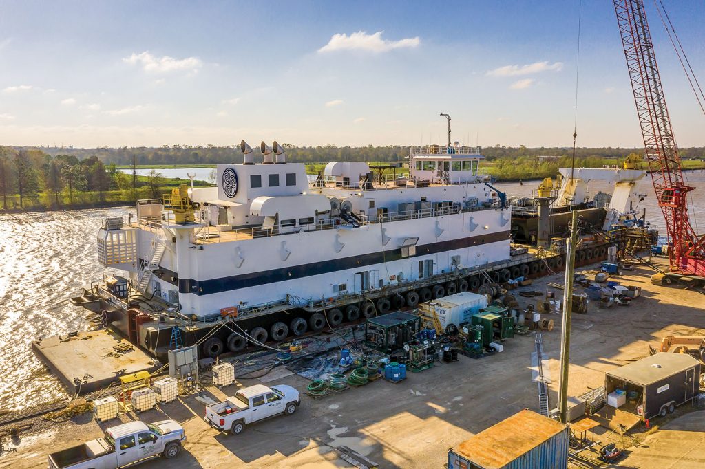 Cutter suction dredge General MacArthur was built by C&C Shipyard.