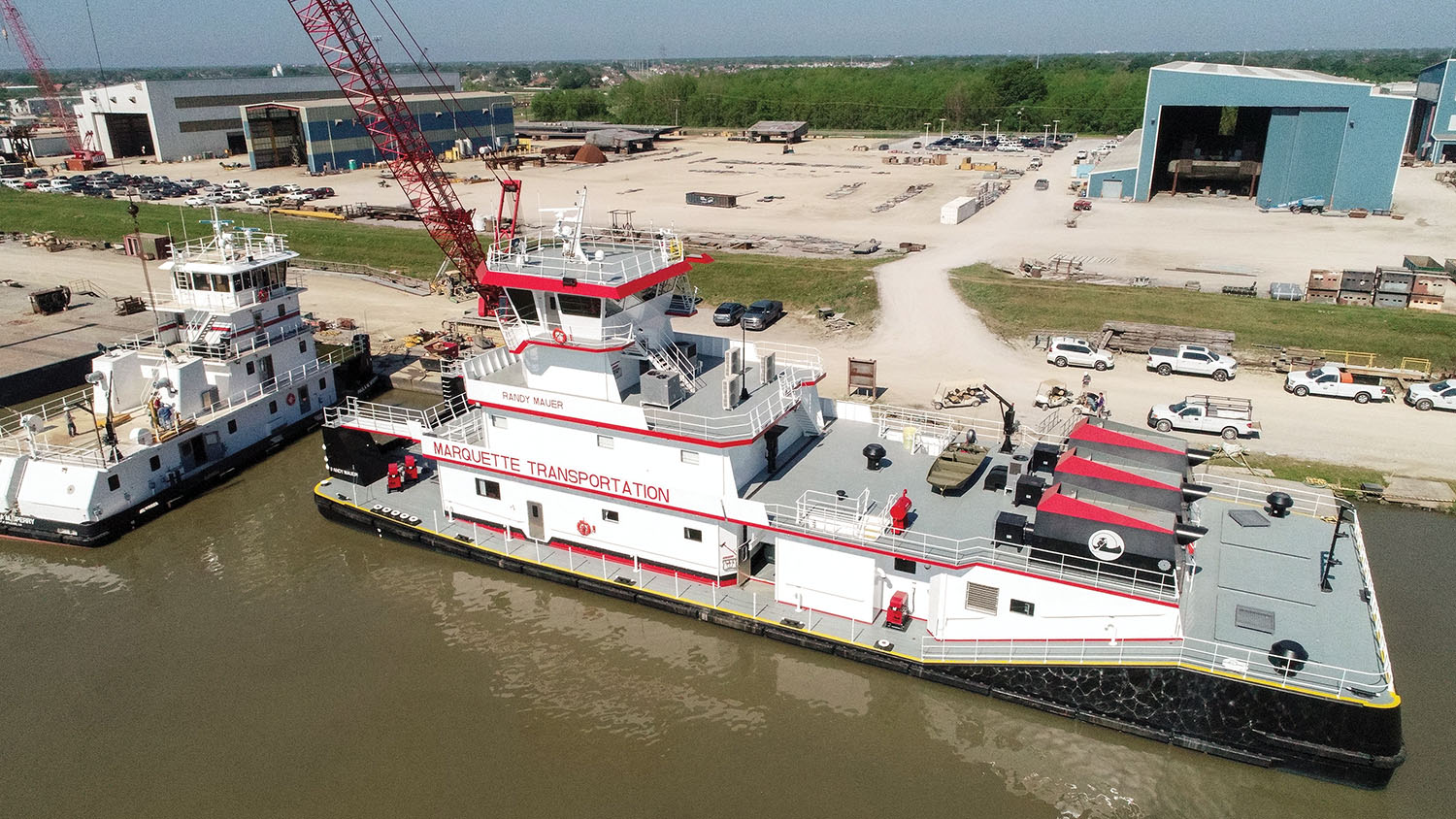 Marquette Transportation offered C&C Marine & Repair the opportunity to name the last vessel of a five-boat series that C&C built for Marquette. The vessel will carry the name of Randy Mauer, C&C’s manager of boatbuilding. (Photo courtesy of C&C Marine & Repair)