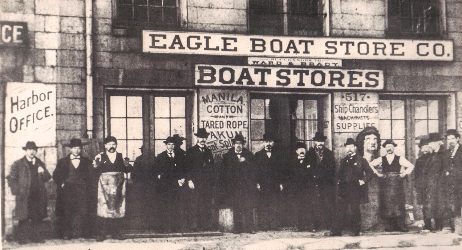 The Eagle Boat Store on the St. Louis waterfront. (Keith Norrington collection)