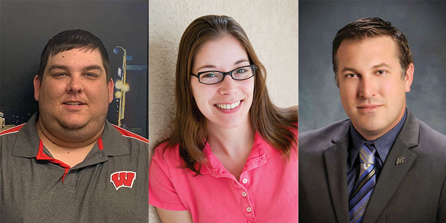 From left, IMX 40 Under 40 honorees Kiefer Kleinschmidt, Cassie Koenig and Dave Lee