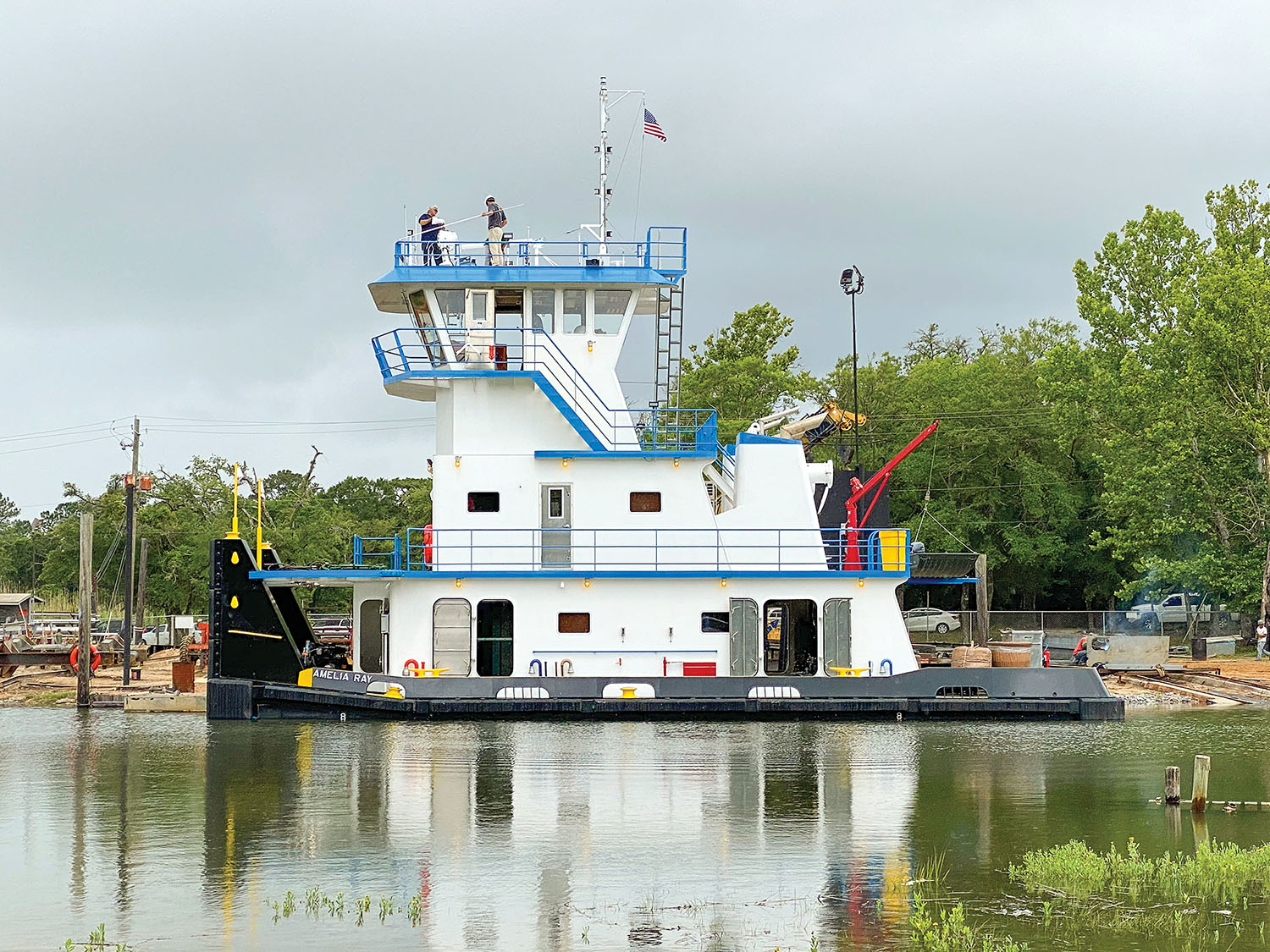 The 1,600 hp. mv. Amelia Ray was constructed by Rodriguez Shipbuilding. (Photo courtesy of L&L Marine Transportation)