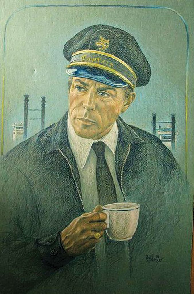 Portrait of Capt. Doc Hawley by Capt. Lexie Palmore.