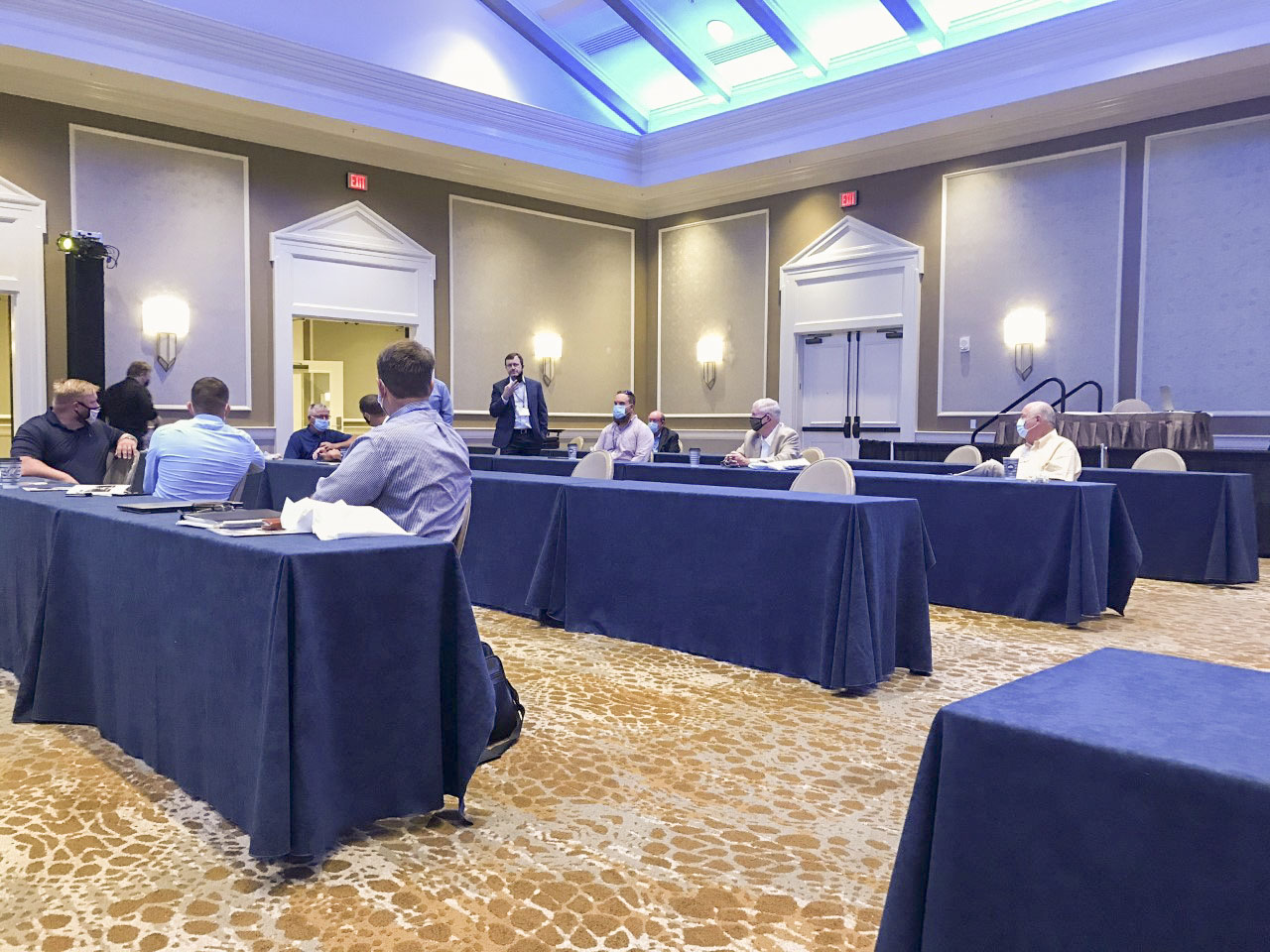 Socially distanced attendees at the annual meeting of the Warrior-Tombigbee Waterway Association. (Photo courtesy of Larry Merrihew)