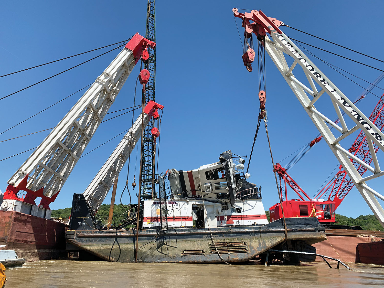 Mv. Boone Salvaged, Upper Miss Reopens