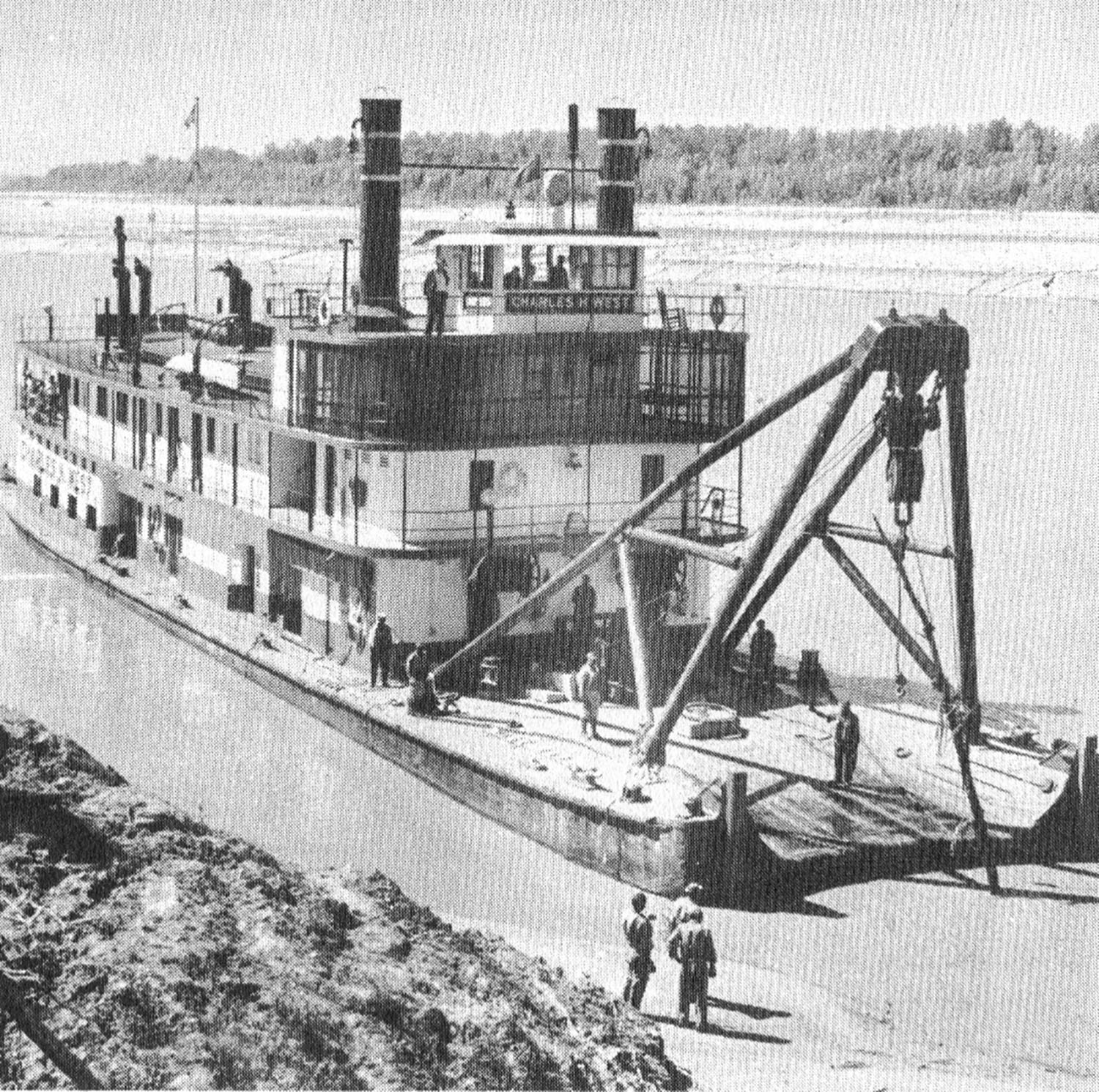 The Charles H. West on the Lower Mississippi River. (Keith Norrington collection)