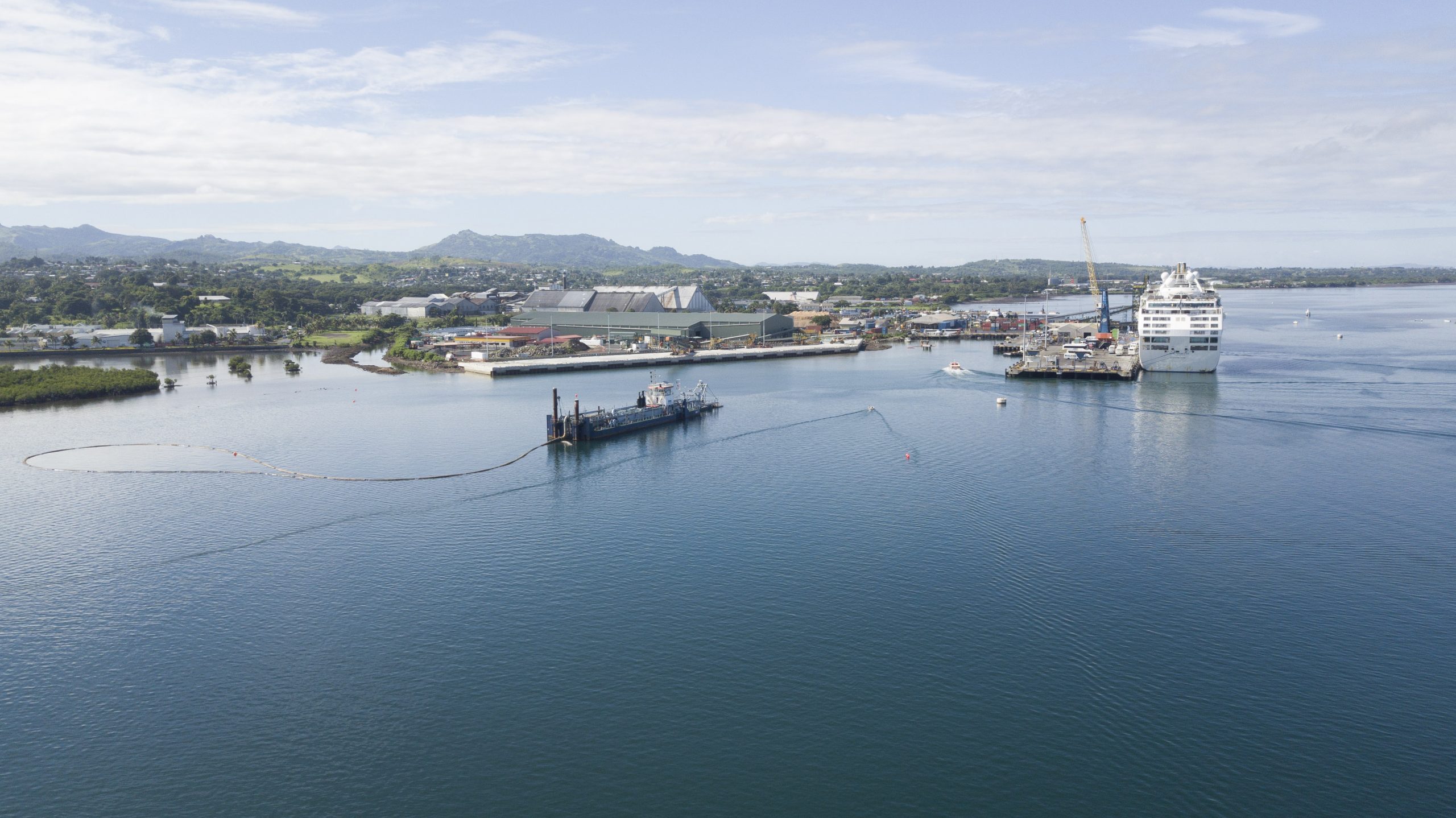 Hall Contracting Completes Project in Fiji; Expands Fleet with Backhoe Dredge