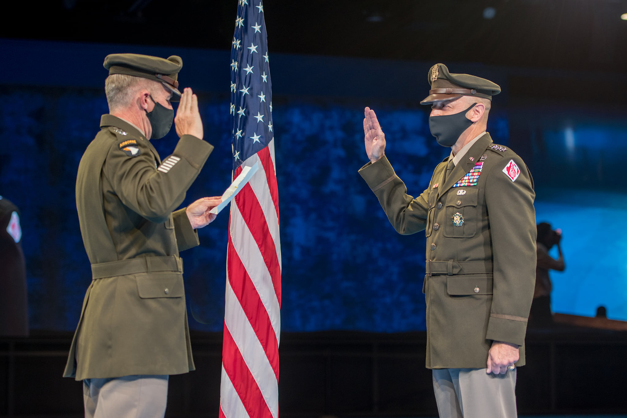 Lt. Gen Scott Spellmon was sworn in as Chief of Engineers September 10 in a change of command ceremony, replacing Lt. Gen. Todd Semonite, who retired. (Corps of Engineers photo)