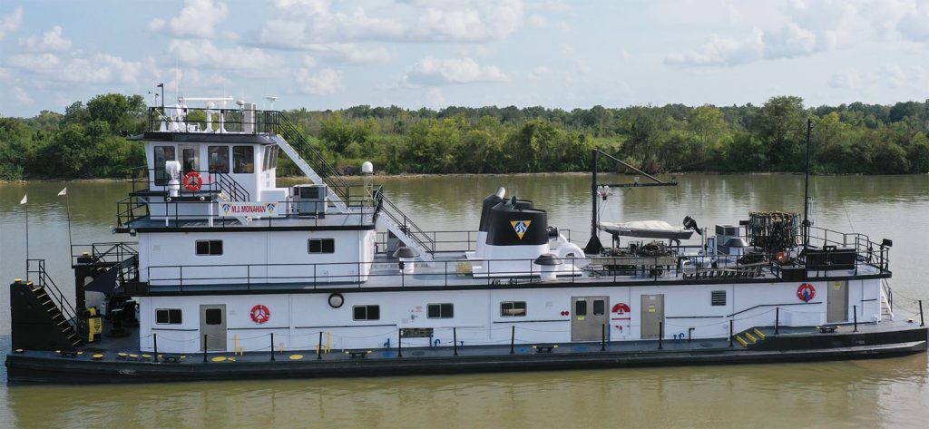 Formerly the mv. Jeffrey Raike, the mv. M.J. Monahan was renamed for the retired Campbell Transportation president. 