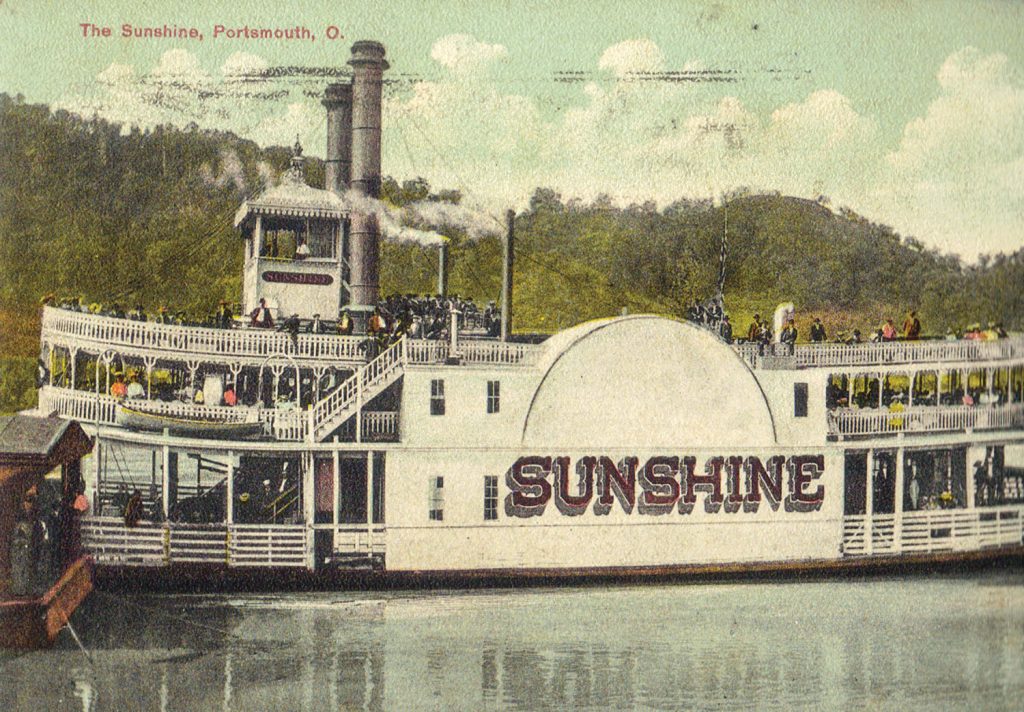 A recently discovered vintage postcard of the Sunshine, postmarked 1910 at Portsmouth, Ohio. (Keith Norrington collection)